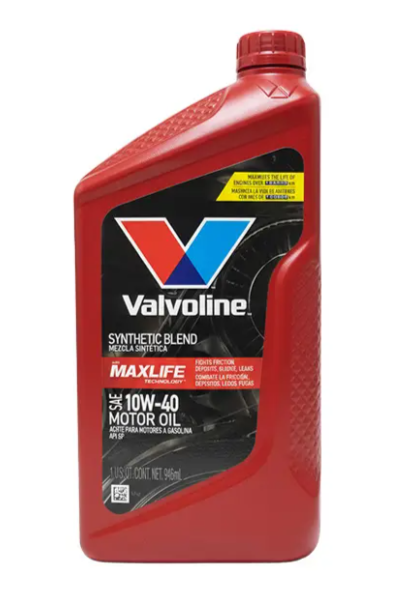 Envase de aceite VALVOLINE VALVOLINE MAXLIFE 10W40 SEMI SINTETICO - QT 946ML grado 10W40 - Lubricentro Piloto